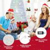 imageGoplus 4ft PreLit Fiber Optic Christmas Tree Artificial Lighted Xmas Tree with 18 WarmWhite ShapeAdjustable Star String Lights Top Star 130 Branch Tips Metal Stand Office Home DecorationWhite