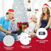 imageGoplus 4ft PreLit Fiber Optic Christmas Tree Artificial Lighted Xmas Tree with 18 WarmWhite ShapeAdjustable Star String Lights Top Star 130 Branch Tips Metal Stand Office Home DecorationWhite
