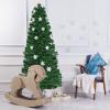 imageGoplus 4ft PreLit Fiber Optic Christmas Tree Artificial Lighted Xmas Tree with 18 WarmWhite ShapeAdjustable Star String Lights Top Star 130 Branch Tips Metal Stand Office Home DecorationGreen