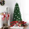 imageGoplus 4ft PreLit Fiber Optic Christmas Tree Artificial Lighted Xmas Tree with 18 WarmWhite ShapeAdjustable Star String Lights Top Star 130 Branch Tips Metal Stand Office Home DecorationGreen