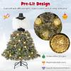 imageGoplus 5ft PreLit Dress Form Christmas Tree Artificial Hinged Xmas Tree with Female Mannequin Torso Shawl Necklace 465 Branch Tips 100 Warm White Globe LED Lights Home Office Holiday Decoration