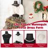 imageGoplus 5ft PreLit Dress Form Christmas Tree Artificial Hinged Xmas Tree with Female Mannequin Torso Shawl Necklace 465 Branch Tips 100 Warm White Globe LED Lights Home Office Holiday Decoration