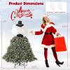 imageGoplus 5ft PreLit Dress Form Christmas Tree Artificial Hinged Xmas Tree with Female Mannequin Torso Shawl Necklace 465 Branch Tips 100 Warm White Globe LED Lights Home Office Holiday Decoration