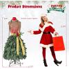 imageGoplus 5ft PreLit Dress Form Christmas Tree Artificial Xmas Tree with Female Mannequin Torso Scarf 248 Lush Branch Tips 100 Warm White LED Lights Metal Stand Home Office Holiday Decoration