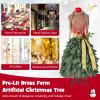 imageGoplus 5ft PreLit Dress Form Christmas Tree Artificial Xmas Tree with Female Mannequin Torso Scarf 248 Lush Branch Tips 100 Warm White LED Lights Metal Stand Home Office Holiday Decoration