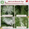 imageGoplus 6ft PreLit Pencil Christmas Tree Artificial Hinged Xmas Tree with 580 Flocked Frosted Tips 280 WarmWhite LED Lights Metal Stand Fake Slim Christmas Trees for Office Home Decoration6ft  Prelit