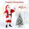 imageGoplus 6ft PreLit Snow Flocked Christmas Tree Artificial Hinged Xmas Tree with 240 MultiColor LED Lights 8 Lighting Modes 850 Branch Tips Pine Needles Pine Cones Holiday Office Home Dcor45 FT