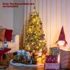 imageGoplus 75ft PreLit Blue Slim Pencil Christmas Tree Artificial Hinged Skinny Xmas Tree with 250 Warm White ampamp Multicolored LED Lights 9 Modes 724 Branch Tips Metal Stand Home Office DecorationBlue