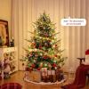 imageGoplus 7ft Prelit Artificial Christmas Tree Faux Hinged Xmas Tree with 340 Warm White LED Lights 1090 Branch Tips PE ampamp PVC Mixed Leaves for Holiday Home Office DecorationModel A6ft