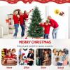 imageGoplus 7ft Prelit Artificial Christmas Tree Faux Hinged Xmas Tree with 340 Warm White LED Lights 1090 Branch Tips PE ampamp PVC Mixed Leaves for Holiday Home Office DecorationModel A7ft