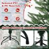imageGoplus 7ft Prelit Artificial Christmas Tree Faux Hinged Xmas Tree with 340 Warm White LED Lights 1090 Branch Tips PE ampamp PVC Mixed Leaves for Holiday Home Office DecorationModel B6ft