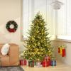 imageGoplus 7ft Prelit Artificial Christmas Tree Faux Hinged Xmas Tree with 340 Warm White LED Lights 1090 Branch Tips PE ampamp PVC Mixed Leaves for Holiday Home Office DecorationModel B6ft