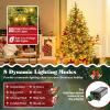 imageGoplus 7ft Prelit Artificial Christmas Tree Faux Hinged Xmas Tree with 340 Warm White LED Lights 1090 Branch Tips PE ampamp PVC Mixed Leaves for Holiday Home Office DecorationModel B6ft