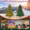 imageGoplus 7ft Prelit Artificial Christmas Tree Faux Hinged Xmas Tree with 340 Warm White LED Lights 1090 Branch Tips PE ampamp PVC Mixed Leaves for Holiday Home Office DecorationModel B6ft