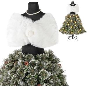 imageGoplus 5ft PreLit Dress Form Christmas Tree Artificial Hinged Xmas Tree with Female Mannequin Torso Shawl Necklace 465 Branch Tips 100 Warm White Globe LED Lights Home Office Holiday Decoration