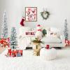imageGoplus 4 5 6 PreLit Artificial Christmas Tree Set of 3 Slim Pencil Xmas Trees with Drooping Branches Warm White LED Lights Metal Base Cotton Core for Holiday Party Seasonal Office Home DecorStyleC