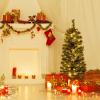imageGoplus 4ft PreLit Christmas Tree for Entrances Artificial Potted Xmas Tree with 100 LED Lights Timer 3 Lighting Modes 116 Branch Tips Pine Needles Antique Urn Base Porch Indoor Holiday DecorPvc Tree