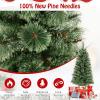 imageGoplus 4ft PreLit Christmas Tree for Entrances Artificial Potted Xmas Tree with 100 LED Lights Timer 3 Lighting Modes 116 Branch Tips Pine Needles Antique Urn Base Porch Indoor Holiday DecorPine Needle Tree