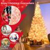 imageGoplus 6FT Pink Prelit Christmas Tree Hinged Snow Flocked Artificial Xmas Tree with 808 Branch Tips 8 Lighting Modes ampamp 350 MultiColor LED Lights Seasonal Holiday Decoration for Office HomePinkwarm White
