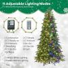 imageGoplus 6ft Artificial Christmas Tree Unlit Green Hinged Xmas Full Tree with 721 Lush Branch Tips PVC ampamp PE Leaves Mix Foldable Metal Stand for Seasonal Home Office Party Decoration6 FT with Lights