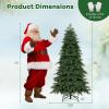 imageGoplus 6ft Artificial Christmas Tree Unlit Green Hinged Xmas Full Tree with 721 Lush Branch Tips PVC ampamp PE Leaves Mix Foldable Metal Stand for Seasonal Home Office Party Decoration6 FT