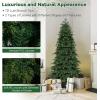 imageGoplus 6ft Artificial Christmas Tree Unlit Green Hinged Xmas Full Tree with 721 Lush Branch Tips PVC ampamp PE Leaves Mix Foldable Metal Stand for Seasonal Home Office Party Decoration6 FT