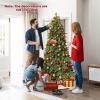 imageGoplus 6ft Artificial Christmas Tree Unlit Green Hinged Xmas Full Tree with 721 Lush Branch Tips PVC ampamp PE Leaves Mix Foldable Metal Stand for Seasonal Home Office Party Decoration6 FT
