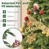 imageGoplus 6ft Artificial Christmas Tree Unlit Green Hinged Xmas Full Tree with 721 Lush Branch Tips PVC ampamp PE Leaves Mix Foldable Metal Stand for Seasonal Home Office Party Decoration6 FT