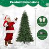 imageGoplus 6ft Artificial Christmas Tree Unlit Green Hinged Xmas Full Tree with 721 Lush Branch Tips PVC ampamp PE Leaves Mix Foldable Metal Stand for Seasonal Home Office Party Decoration75 FT with Lights