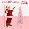 imageGoplus 7 FT Blue Gradient Snow Flocked Christmas Tree Artificial Unlit Hinged Xmas Full Tree with 725 Lush Branch Tips Foldable Metal Stand for Seasonal Home Office Party DecorationPinkpencil Tree