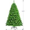 imageGoplus 7 FT Blue Gradient Snow Flocked Christmas Tree Artificial Unlit Hinged Xmas Full Tree with 725 Lush Branch Tips Foldable Metal Stand for Seasonal Home Office Party DecorationGreen
