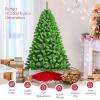 imageGoplus 7 FT Blue Gradient Snow Flocked Christmas Tree Artificial Unlit Hinged Xmas Full Tree with 725 Lush Branch Tips Foldable Metal Stand for Seasonal Home Office Party DecorationGreen