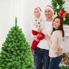 imageGoplus 7 FT Blue Gradient Snow Flocked Christmas Tree Artificial Unlit Hinged Xmas Full Tree with 725 Lush Branch Tips Foldable Metal Stand for Seasonal Home Office Party DecorationGreen