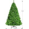 imageGoplus 7 FT Blue Gradient Snow Flocked Christmas Tree Artificial Unlit Hinged Xmas Full Tree with 725 Lush Branch Tips Foldable Metal Stand for Seasonal Home Office Party DecorationGreen