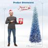 imageGoplus 7 FT Blue Gradient Snow Flocked Christmas Tree Artificial Unlit Hinged Xmas Full Tree with 725 Lush Branch Tips Foldable Metal Stand for Seasonal Home Office Party DecorationGradient Blue