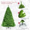 imageGoplus 7 FT Blue Gradient Snow Flocked Christmas Tree Artificial Unlit Hinged Xmas Full Tree with 725 Lush Branch Tips Foldable Metal Stand for Seasonal Home Office Party DecorationGreen