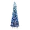 imageGoplus 7 FT Blue Gradient Snow Flocked Christmas Tree Artificial Unlit Hinged Xmas Full Tree with 725 Lush Branch Tips Foldable Metal Stand for Seasonal Home Office Party DecorationGradient Blue