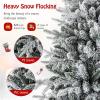 imageGoplus 7ft PreLit Snow Flocked Christmas Tree Artificial Hinged Full Xmas Tree with 350 Multicolored LED Lights 8 Lighting Modes 1164 PVC ampamp PE Tips Lighted Fake Christmas Tree for Office HomeMulticolored