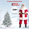 imageGoplus 7ft PreLit Snow Flocked Christmas Tree Artificial Hinged Full Xmas Tree with 350 Multicolored LED Lights 8 Lighting Modes 1164 PVC ampamp PE Tips Lighted Fake Christmas Tree for Office HomeWarm White