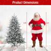 imageGoplus 7ft PreLit Snow Flocked Christmas Tree Artificial Hinged Full Xmas Tree with 350 Multicolored LED Lights 8 Lighting Modes 1164 PVC ampamp PE Tips Lighted Fake Christmas Tree for Office HomeMulticolored