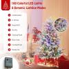 imageGoplus 7ft PreLit Snow Flocked Christmas Tree Artificial Hinged Full Xmas Tree with 350 Multicolored LED Lights 8 Lighting Modes 1164 PVC ampamp PE Tips Lighted Fake Christmas Tree for Office HomeMulticolored