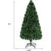 imageGoplus 7ft Prelit Fiber Optic Christmas Tree Artificial Snowy Xmas Tree with 76 Cool White LED Lights 8 Modes 270 PVC Leaves ampamp Pine Needles Pine Cones Red Berries Office Home Holiday DecorationMulticolored