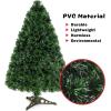 imageGoplus 7ft Prelit Fiber Optic Christmas Tree Artificial Snowy Xmas Tree with 76 Cool White LED Lights 8 Modes 270 PVC Leaves ampamp Pine Needles Pine Cones Red Berries Office Home Holiday DecorationMulticolored