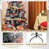 imageGoplus 7ft Prelit Fiber Optic Christmas Tree Artificial Snowy Xmas Tree with 76 Cool White LED Lights 8 Modes 270 PVC Leaves ampamp Pine Needles Pine Cones Red Berries Office Home Holiday DecorationCool White