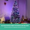 imageGoplus 7ft Prelit Fiber Optic Christmas Tree Artificial Snowy Xmas Tree with 76 Cool White LED Lights 8 Modes 270 PVC Leaves ampamp Pine Needles Pine Cones Red Berries Office Home Holiday DecorationMulticolored