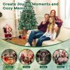 imageGoplus 7ft Prelit Fiber Optic Christmas Tree Artificial Snowy Xmas Tree with 76 Cool White LED Lights 8 Modes 270 PVC Leaves ampamp Pine Needles Pine Cones Red Berries Office Home Holiday DecorationWarm White