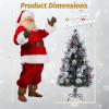 imageGoplus 7ft Prelit Fiber Optic Christmas Tree Artificial Snowy Xmas Tree with 76 Cool White LED Lights 8 Modes 270 PVC Leaves ampamp Pine Needles Pine Cones Red Berries Office Home Holiday DecorationCool White
