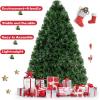 imageGoplus 7ft Prelit Fiber Optic Christmas Tree Artificial Snowy Xmas Tree with 76 Cool White LED Lights 8 Modes 270 PVC Leaves ampamp Pine Needles Pine Cones Red Berries Office Home Holiday DecorationMulticolored