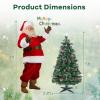 imageGoplus 7ft Prelit Fiber Optic Christmas Tree Artificial Snowy Xmas Tree with 76 Cool White LED Lights 8 Modes 270 PVC Leaves ampamp Pine Needles Pine Cones Red Berries Office Home Holiday DecorationWarm White
