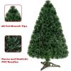 imageGoplus 7ft Prelit Fiber Optic Christmas Tree Artificial Snowy Xmas Tree with 76 Cool White LED Lights 8 Modes 270 PVC Leaves ampamp Pine Needles Pine Cones Red Berries Office Home Holiday DecorationMulticolored